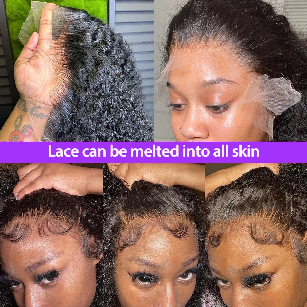 13x4 Kurze Bob Perücke Echthaar Deep Wave 100% Brasilianische Lockige Echthaar Perücken Transparente Spitze Front Perücken Für Frauen Vorgezupft