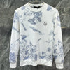 Trend Vielseitig Frühling Herbst Neu Herren O-Ausschnitt Graffiti-Druck Kontrastfarbe Mode Luxus Lässig Langarm Sweatshirts Oberteile