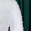 White 2 Piece Sets Women Outifits Autumn Slanted Shoulder Nail Bead Top Pants Two-piece Party Lady Matching Sets OL Fashion Suit