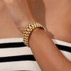 E.B.belle Tarnish Free Stainless Steel Gold Plated Detachable Wristbands Bracelets Bangles For Women Men Gold Wrap Bracelets