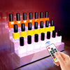 Acrylic Display Rack with LED Lights - 3 Tier Nail Polish Perfume Rack and Display Ladder Rack,,Figures Stand,Clear Cupcake Rise