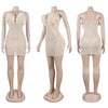 Znaiml Sexy Feathers Rhinestones Backless Diamond Sheer Mesh Bodycon Dresses for Woman Rave Club Birthday Party Night Vestidos