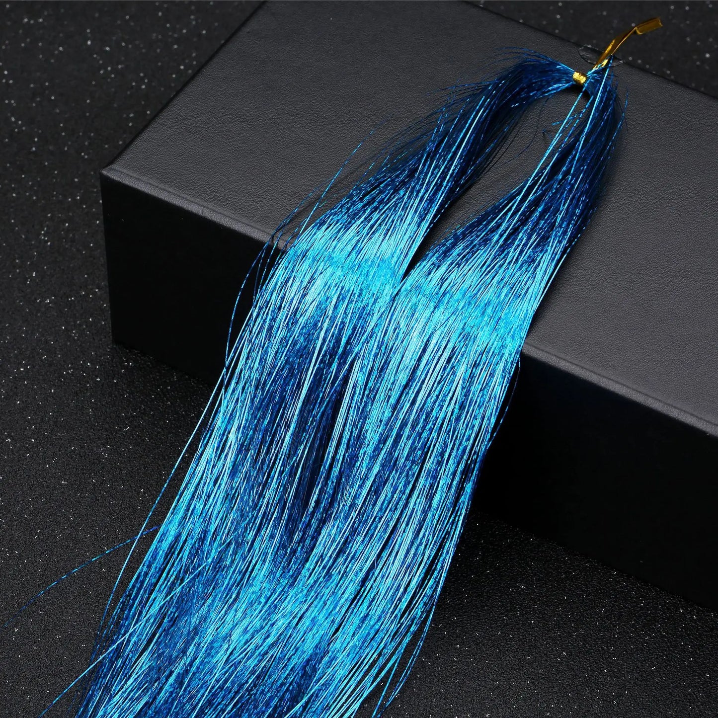 Shiny Sparkle Hair Tinsel 150PC/120cm Thin Colorful Rainbow Silk Hair Extensions Dazzles Women Hippie for Braiding Headdress