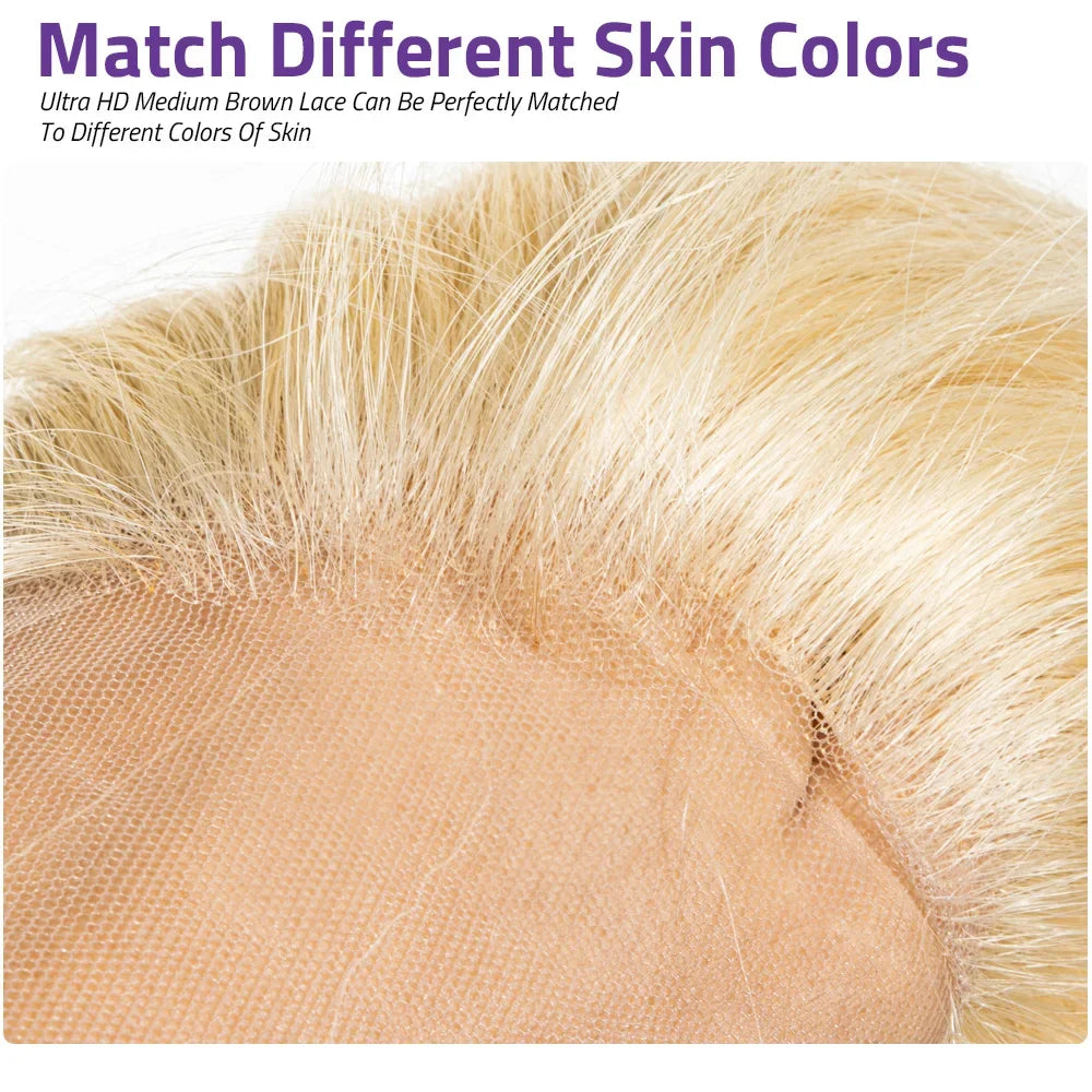 613 Blonde Body Wave 13x6 HD Lace Frontal Human Hair Wigs 38 40 Inches Honey Colored Lace Closure Front Wig For Black Women
