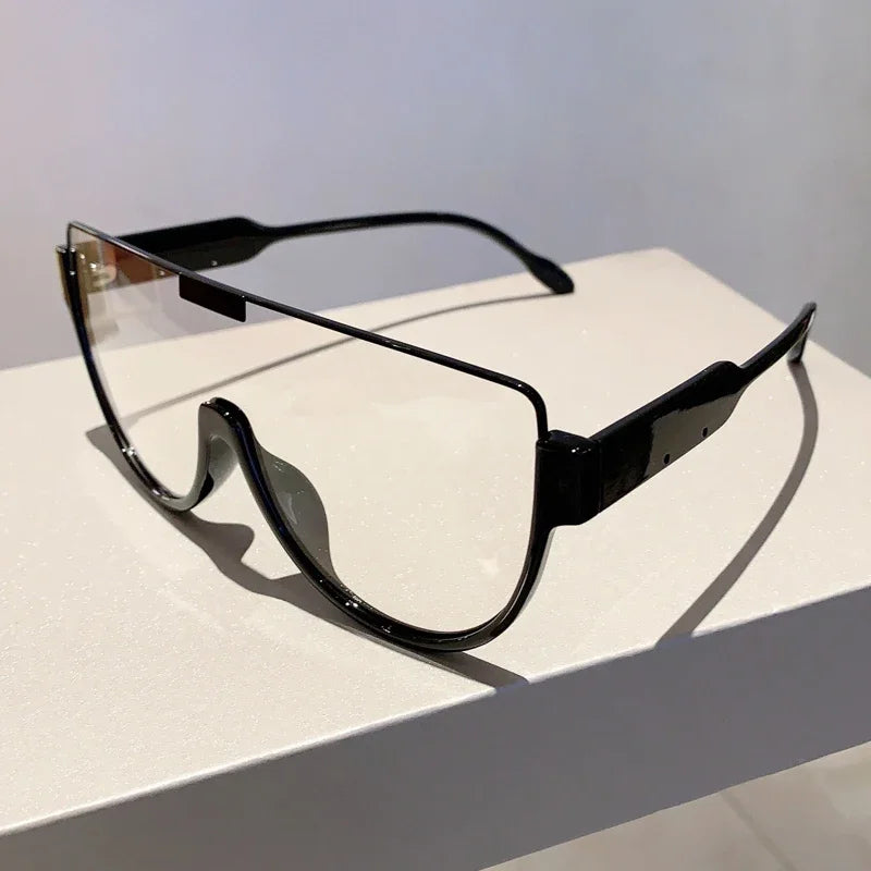 Vintage Halbrunde Sonnenbrille Damen Mode Monoblock Outdoor Brille Shades Trend 2023 Neues Design UV400 Brillen