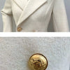 Autumn Winter Fashion High-Quality Women's Woolen Coat 2025 New Temperament Double Breasted Solid Color Women's Woolen Coat H322