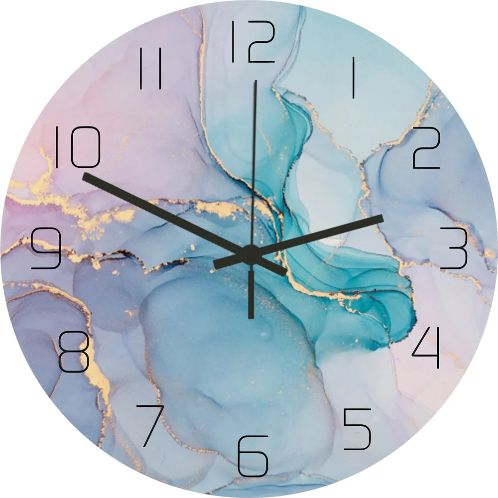 Lustige Frosch Acryl Wanduhr Strand Seestern Schallplatte Marmor Katze Retro Wanddekoration Uhren für Wohnzimmer Schlafzimmer Büro Zuhause