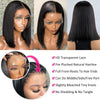 YIJIMEI 13x4 Straight Bob Wigs Human Hair Lace Frontal Wig 180% Density Natural Color Brazilian Wigs On Sale 10-14inch