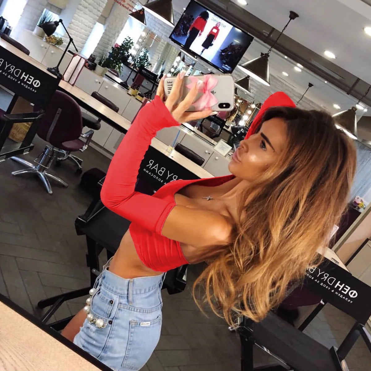 Sexy Off Shoulder Wrap Chest Bare Midriff Short T Shirt Women Long Sleeves Bottoming Shirt Ladies Tee Shirt Tops Camisetas Mujer