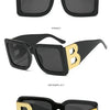 2024 Fashion Oversized The Letter B Square Luxury Trend Sunglasses Women Men Retro Rectangle Sunglasses Gafas De Sol UV400