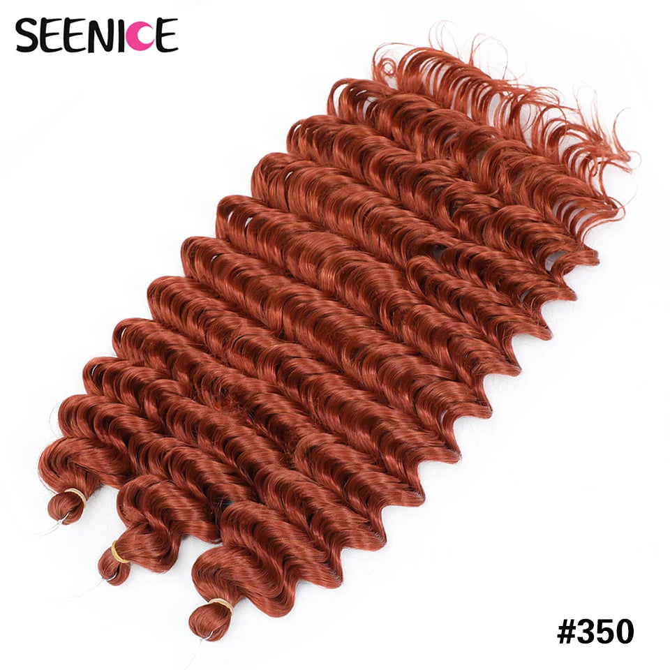 Deep Wavy Twist Synthetische Häkelhaare Afro Lockiges Haar Afrikanische Häkelzöpfe Ombre Blonde Flechthaarverlängerungen für Frauen