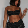Dulzura Women'S 2 Piece Pleats Shorts Set Sleeveless Strappy Crop Tops And Sexy Shorts Matching Set Party Club