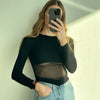 Summer Women T Shirt Girls T-Shirt Woman Clothes Long Sleeve Tops Spring Black Slim Tshirt Female Crop Top Tee Sexy Skinny Y2k