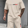 Men's Tracksuit 2 Piece O-neck Short Sleeve Shirt Shorts Set Men's Running Suit Plus Size T shirts Man Clothing Summer T-shirt