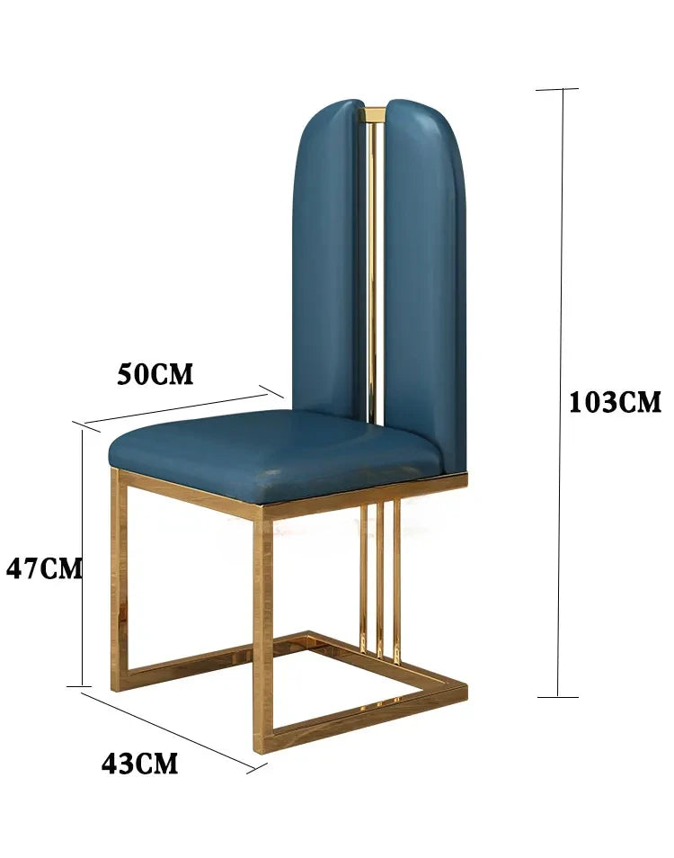 Einzigartige Luxus-Esstischstühle mit modernen Metallbeinen, rechteckiger Esstisch im platzsparenden nordischen Design, Mesa De Comedor Möbel