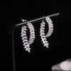 Modische Luxus-Ohrringe mit geometrischen Anhängern für Damen, Hochzeit, Party, Schmuckzubehör, wunderschöne Zirkonia-Braut-Brincos
