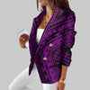Hawaii Tribal Design Sublimation Print Jackets Personality Long Sleeve Kimono Cardigan Polynesia Retro Style Women's Casual Suit