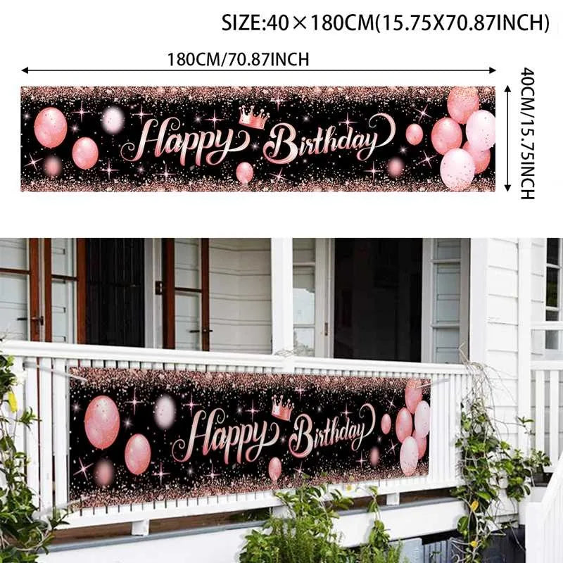 Alles Gute zum Geburtstag Banner Geburtstagsparty Dekoration Kinder Jungen Mädchen Babyparty Dekoration Girlande Wimpelkette Flaggen Jahrestag