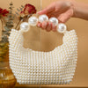 Europäischer und amerikanischer Stil neue Perlenhandtasche Sommer Damen Perlenbeutel handgewebte Handgelenktasche Mode Temperament Handtasche