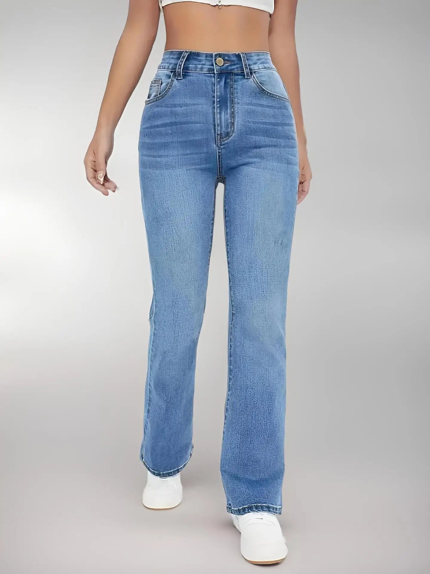 Neue Damen Hot Jeans Schlankheits-Hosen im europäischen und amerikanischen Stil Lässige vielseitige High Waist Washed Denim Hose für Damen