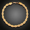 3mm Plated 18k Gold Fried Dough Twist Chain Necklace Bracelet Hip-hop Twisted Rope Cuban Lovers Party High-end Jewelry Gifts