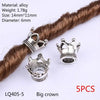 5-50 Pcs/set Opening Silver Hair Ring Hip-hop Hair Braid Charm Dreadlock Beads Clips Cuffs Rings Jewelry Dreadlocks Accessories