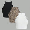 3 pieces Women Tank Tops summer vest tops  Solid Casual Fashion Crop Top Stripe Sleeveless Outer Wear Basic Camisole