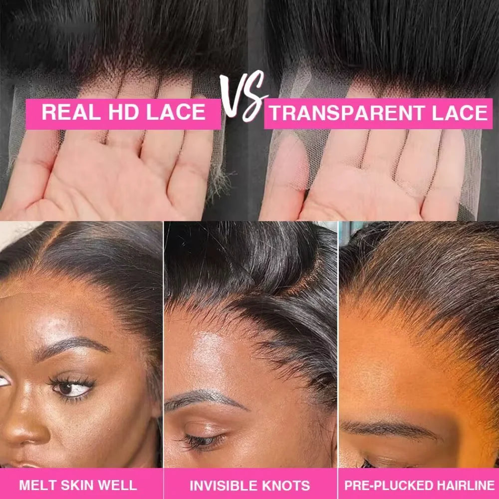300% Density Burmese Curly 13x4 13x6 HD Lace Frontal Wigs Human Hair Deep Wave Glueless Wigs No Glue Curly Hair Wigs For Women