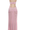 Beyprern Sexy Rhinestone Chain Halter Backless Maxi Dress Women 2026 Summer Cut Out Ruched Club Vestidos Bodycon Long Dresses