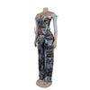 Two Pieces Women Pant Sets Print Matching Set Drawstring Pockets Sleeveless Top Elastic Waist Pants Slim Fit Casual 2026 Spring