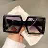 KAMMPT Quadratische Oversize-Sonnenbrille Unisex Trendige Verlaufs-Goggle Luxusmarken-Design Sonnenbrille