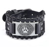 New Retro Wide Leather Pirate Compass Bracelet Men's Bracelet Celtic Viking Jewelry Compass Bracelet Accessories Party Gifts