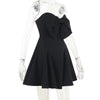 Sexy Strapless Bow Short White Dress Womens Off Shoulder A-line Luxury Black Mini Dresses Elegant Backless Gowns Birthday 2025