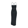 AltGoth Fairycore Sexy Midi Kleid Damen Streetwear Mall Gothic Rückenfrei Schnürung Neckholder High Waist Bodycon Kleid Partywear weiblich