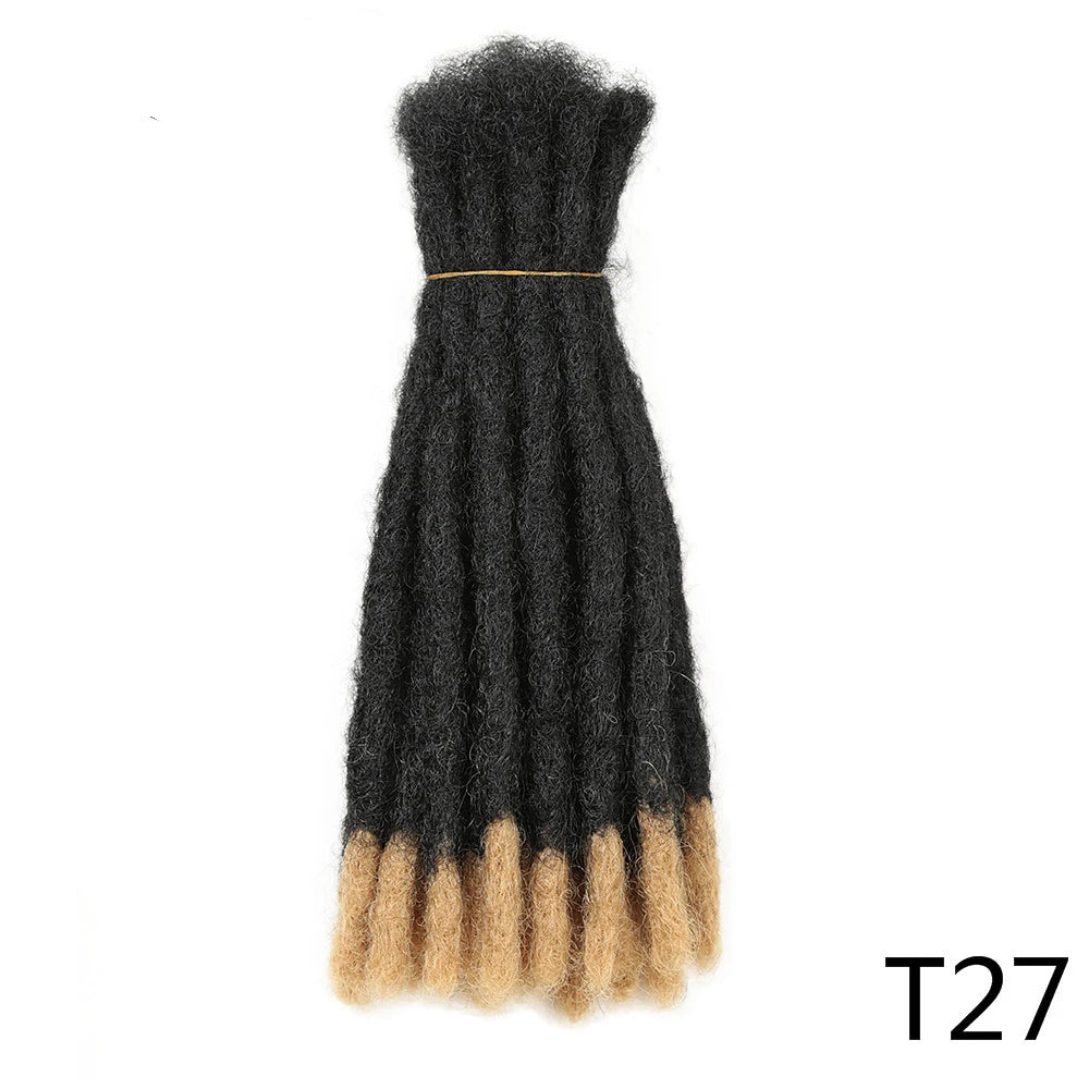Dreadlock Extensions Loc Extensions Afro Kinky Dreads Extensions for Men/Women, Synthetic Dread Set Thick Soft Locs Extensions