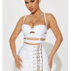 Women Celebrity Sexy Cut Out Mental Black White Mini Bodycon Bandage Skirt Set 2023 Elegant Evening Birthday Club Party Outfits