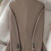 High Quality Long Sleeve Female Blazer Women Blue Coffee Khaki Single Button Slim Jacket Ladies Business Work Wear Formal Coat