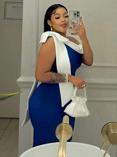 Damen Sommer Schöne Sexy Kleider Mittellang Elegantes Damenkleid Hohe Taille Strickkleid Großhandel Dropshipping