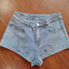 Autumn Outfits for Women 2024 Denim Jacket Shorts Two Piece Sets Streetwear Diamonds Distressed Short Pants Buttons Coat Suit