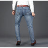 Wthinlee Neue Business Herren Jeans Casual Gerade Stretch Mode Klassische Blau Schwarz Arbeit Denim Hosen Männliche Marke Kleidung