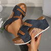 Neue Ankunft Damen Sommer 2025 Neue Plateau-Keilabsatzsandalen Übergröße Bequeme Freizeit Outdoor Offene Zehen Strandslipper