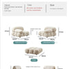 Customized Italian Minimalist Tofu Block Sofa Medieval Furniture Lamb Velvet Simple Cream Wind Fabric Module Sofa Sofa Couch