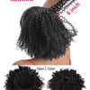 Synthetic Afro Puff Drawstring Ponytail Hair Bun 10 Inch Short Afro Kinkys Curly Afro Bun Extension Hairpieces Large Size