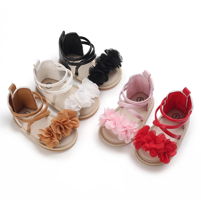 Sommer Coole Baby Mädchen Sandalen Mode Neugeborenen Sandale Idyllische Blume Weiche Anti-Rutsch Kleinkind Gummisohle Bequeme Schuhe