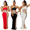 Sexy Summer Women Clothing Mesh Transparent Strap Long Dress One-piece Chic Style Mid-waist Length