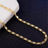 Modische 18K Gold Halskette 2MM 16/18/20/22/24/26/28/30 Zoll Seitenkette Halskette für Damen Herren Schmuck 925 Silber Halskette