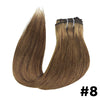 Seamless Clip ins Extensions Human Hair Straight Brazilian Remy Real Natural Hair 8Pcs 120G/Set Clip on Human Hair Extensions