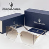 MASERATI Sunglasses New Fashion goggles Stylish Unframed Metal rimmed Shades for Men Women Cool Pose Trendy Design 10785