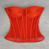 Steel Bone Transparent Bra Bustier Women's Waist Trainer Shapewear Girdles Corset Sexy Club Party Crop Top Lingerie Plus Size