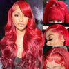Hot Red 13x6 Hd Lace Frontal Human Hair Wigs Brazilian Colored Body Wave Lace Front Wig 13x4 5x5 Closure Wig For Women